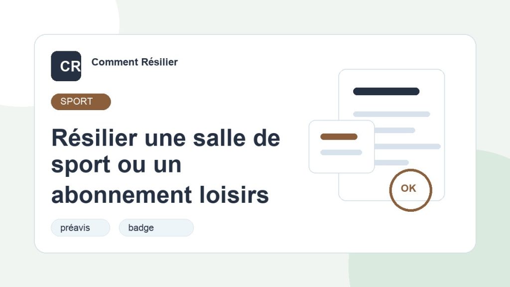 Illustration du guide : Résilier une salle de sport ou un abonnement loisirs