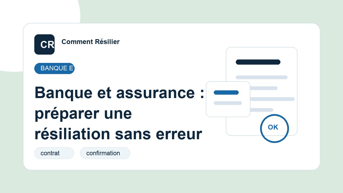 Illustration du guide : Banque et assurance : préparer une résiliation sans erreur